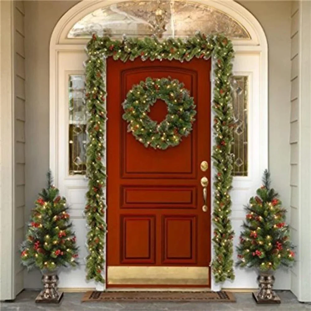 Pre-Lit Artificial Christmas Garland, Green, Crestwood Spruce, 9 Feet